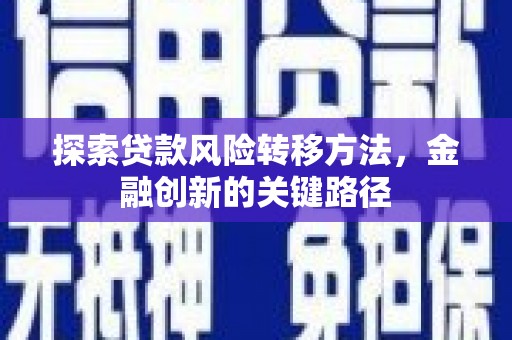林内探索贷款风险转移方法，金融创新的关键路径